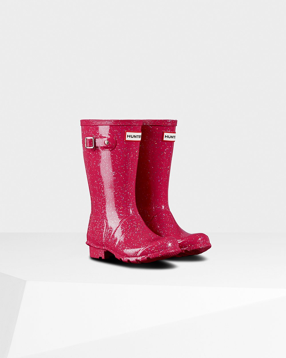 Regenlaarzen Kinderen - Hunter Original Big Giant Glitter - Roze - 53TLRFCHX